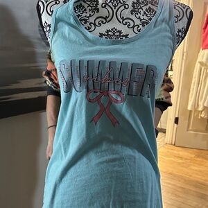Summer Vibes Women's Tank Top - Blue